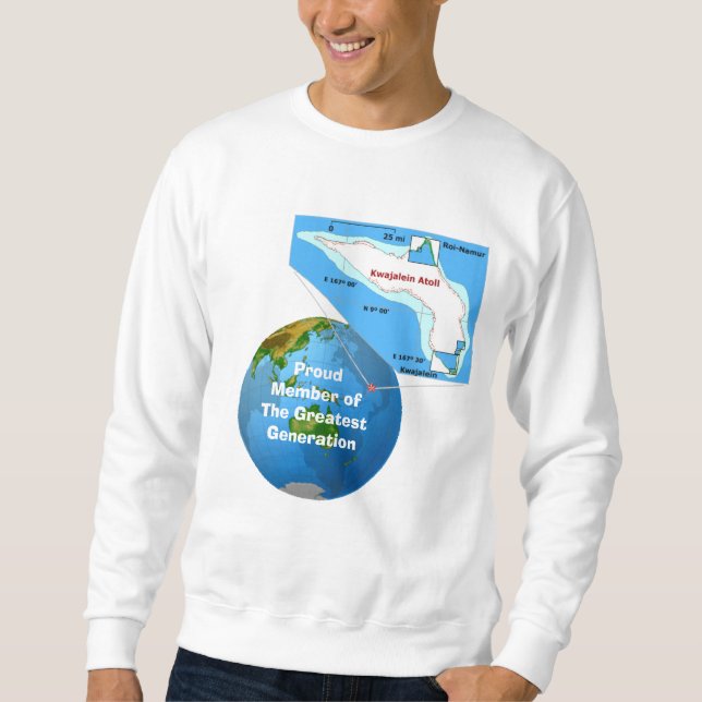 Sweatshirt kwajalein, membre fier de la plus grande (Devant)