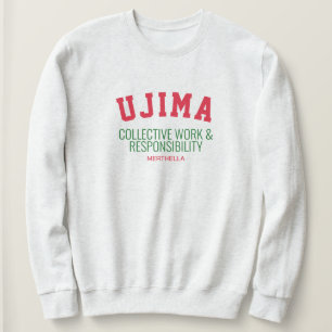 Sweatshirt Kwanzaa UJIMA Responsabilité professionnelle colle