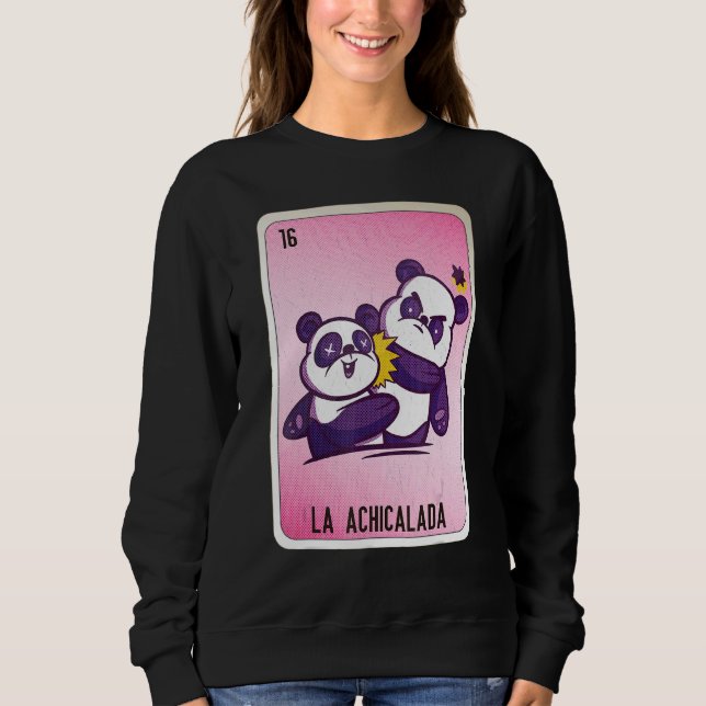 Sweatshirt La Achicalada Mexican Slang Lottery Bingo Cards (Devant)