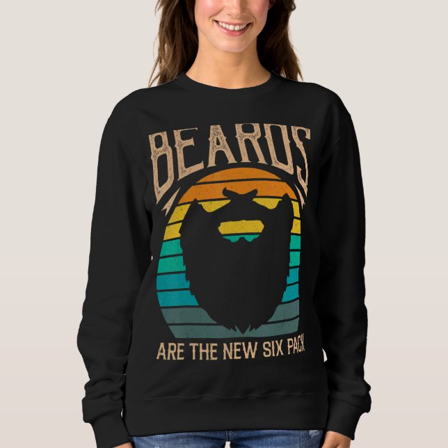 Sweatshirt La barbe de l'homme 'Beards Are The New Sixpack' (Devant)