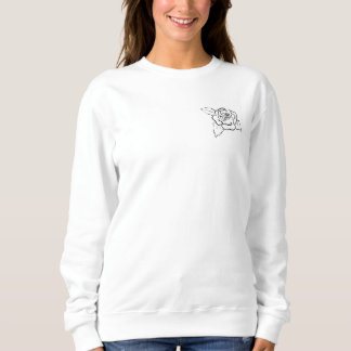 Sweatshirt La beauté noire et blanche est la douleur avec un 
