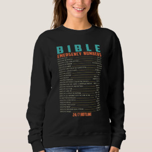 Sweatshirt La Bible Numéro de ligne d'urgence Funny Bible Ver