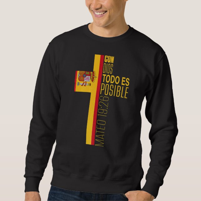 Sweatshirt La Bible Religieuse Espagnole Chrétienne Verses Es (Devant)