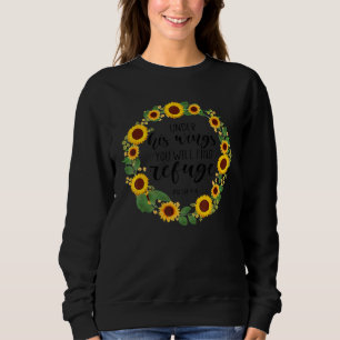 Sweatshirt La Bible Sous Ses Ailes Vous Trouverez Refuge Jésu