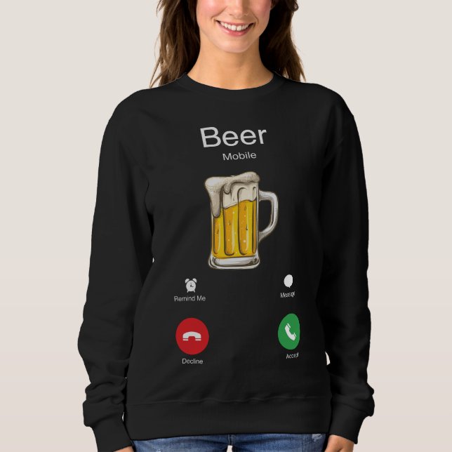Sweatshirt La bière appelle (Devant)