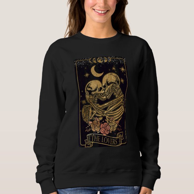 Sweatshirt La carte de tarot occulte goth Halloween gothique  (Devant)