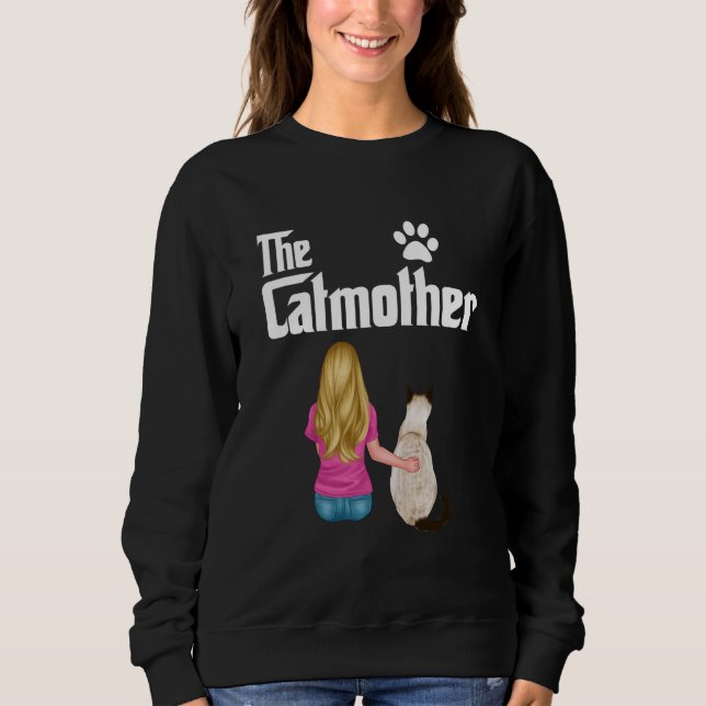 Sweatshirt La Catmère Amateur de Chat Siamois Mère de Chat Dr (Devant)