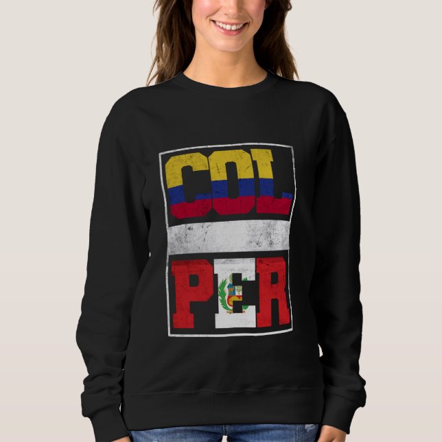 Sweatshirt La Colombie et le Pérou mélangent les racines colo (Devant)