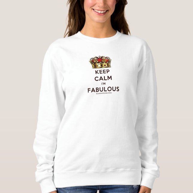 Sweatshirt La couronne dorée rouge de SlipperyJoe garde son c (Devant)