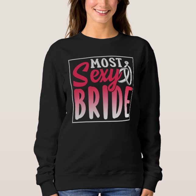 Sweatshirt La fête de bachelorette de mariage mignonne la plu (Devant)