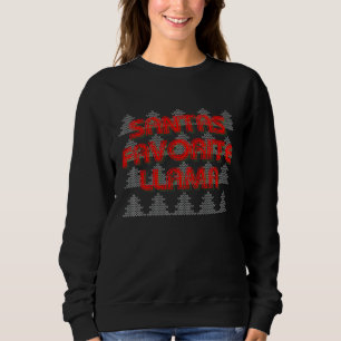 Sweatshirt La fête du pull de Noël moche du lama préféré du P