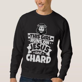 Sweatshirt La fille court sur Jésus et chard