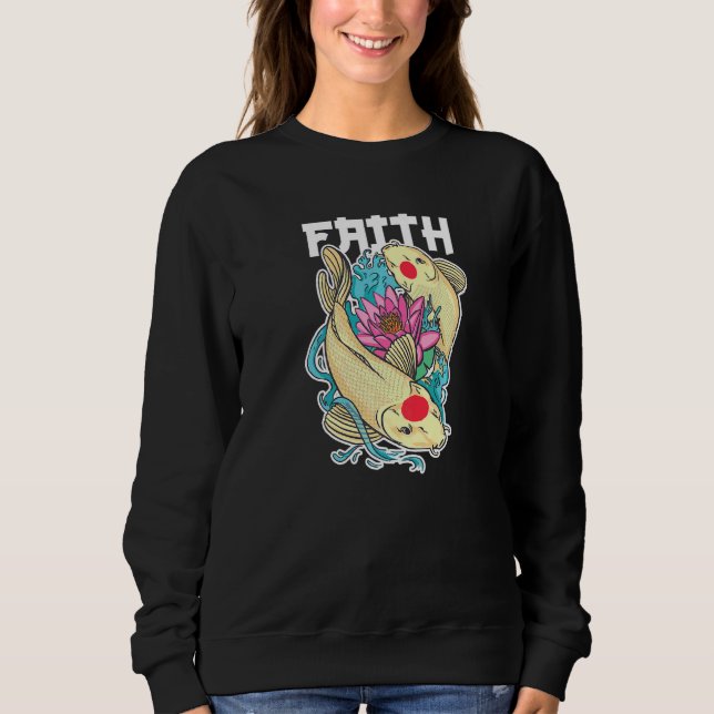 Sweatshirt La Foi Aime Koi Fish Yin Et Yang (Devant)