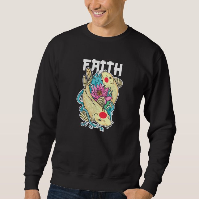 Sweatshirt La Foi Aime Koi Fish Yin Et Yang (Devant)