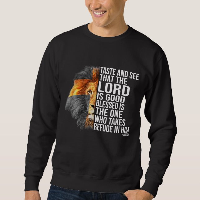 Sweatshirt La foi en Dieu - Psaume Bible chrétienne (Devant)
