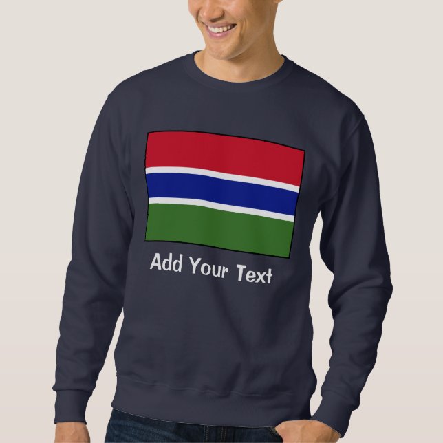 Sweatshirt La Gambie - drapeau gambien (Devant)