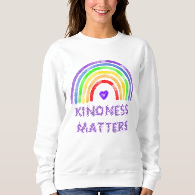 Sweatshirt La gentillesse compte | Arc en ciel (Devant)