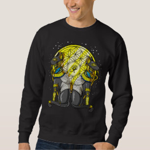 Sweatshirt La géométrie sacrée égyptienne de Bastet Ankh 