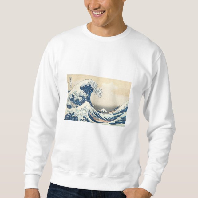 Sweatshirt La grande vague au large de Kanagawa - Katsushika  (Devant)