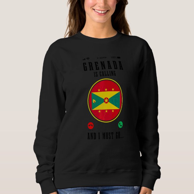Sweatshirt La Grenade appelle et je dois y aller  Drapeau gre (Devant)