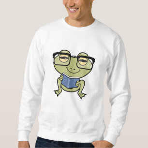 Sweatshirt La grenouille comme Étudiante avec livre