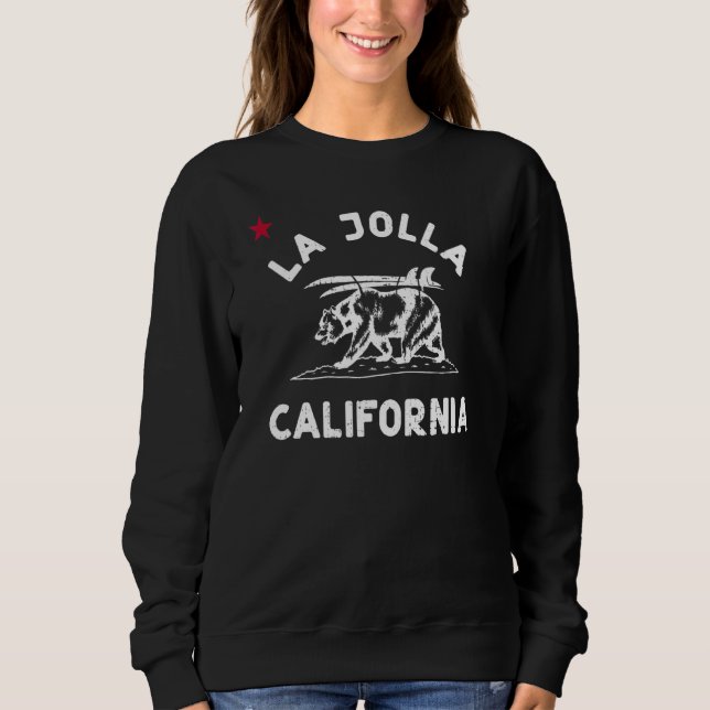 Sweatshirt La Jolla California Beach Drapeau Ours Surf Ca Vin (Devant)