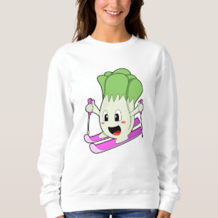 Sweatshirt La laitue comme skieur avec ski