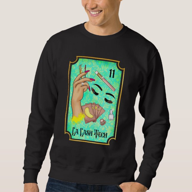 Sweatshirt La Lash Tech Tarot Card Lash Babe Lash Tech Esthet (Devant)