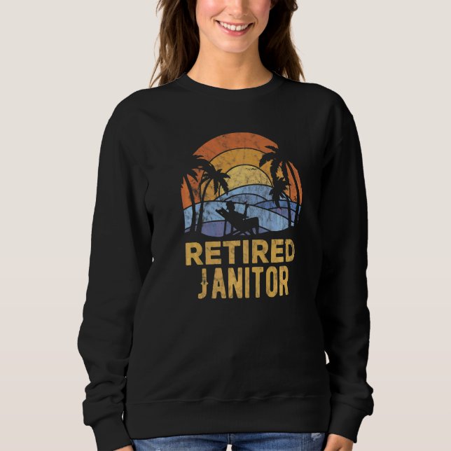 Sweatshirt La légende a pris sa retraite Concierge   (Devant)