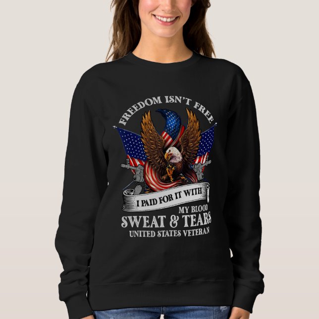 Sweatshirt La liberté n'est pas libre, j'ai payé pour ça avec (Devant)