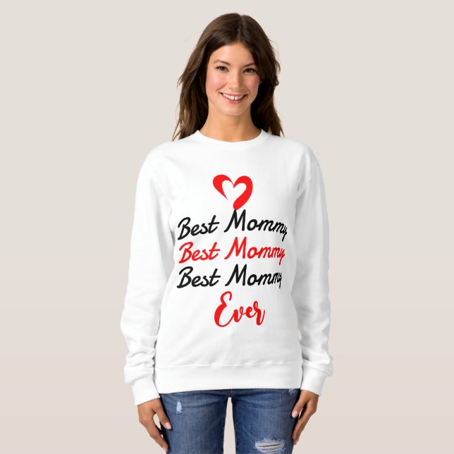 Sweatshirt la meilleure mère maman maman jamais (Devant entier)