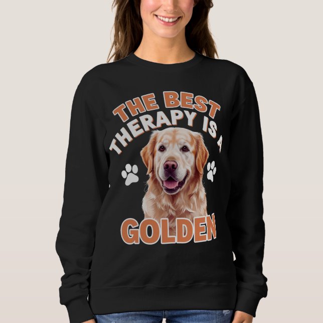 Sweatshirt La Meilleure Thérapie Est Un Amoureux des chiens D (Devant)