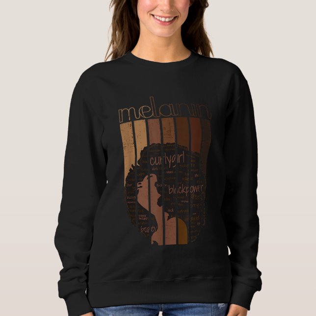Sweatshirt La mélanine De Chaque Ombre Étouffe La Forme Afric (Devant)