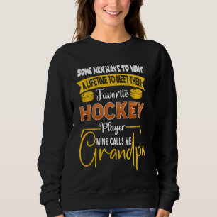 Sweatshirt La mienne du joueur de hockey favori m'appelle gra