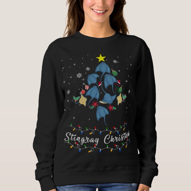 Sweatshirt La mignonne Stingray Christmas Tree Pajama Matchin (Devant)
