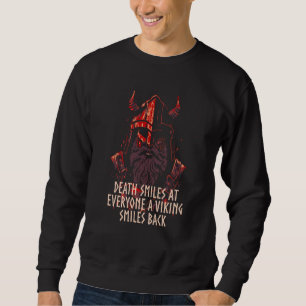 Sweatshirt La mort sourit à tout le monde Vintage Viking Rétr
