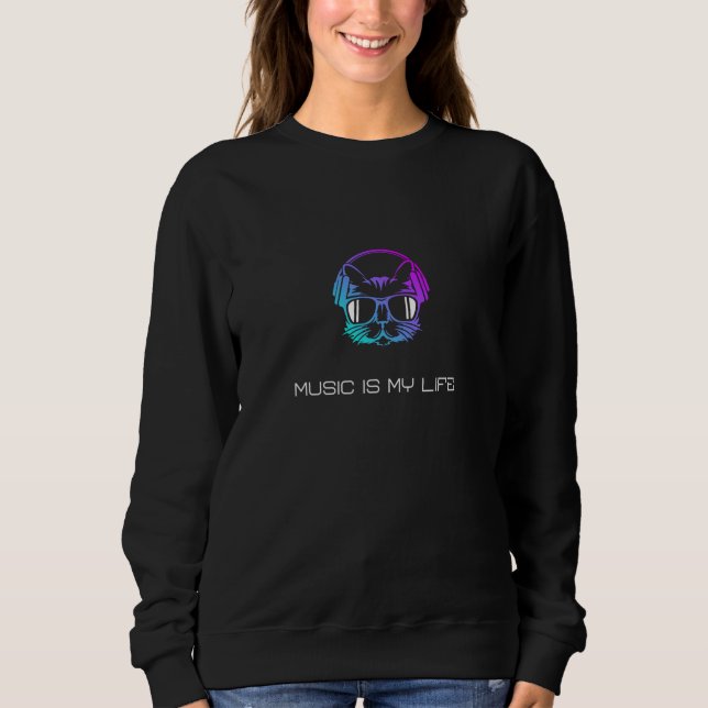 Sweatshirt La musique est ma vie (Devant)