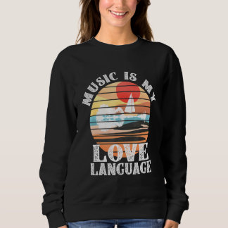 Sweatshirt La Musique Est Mon Amour Langue- Guitariste