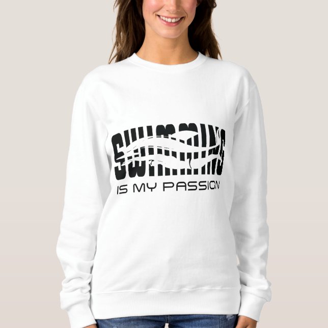 Sweatshirt La natation est ma passion (Devant)