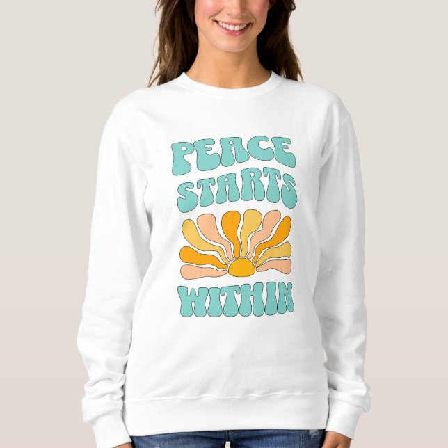 Sweatshirt La paix commence en vous		 (Devant)