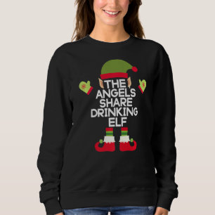 Sweatshirt La part de l'ange boit Père Noël drôle Bourbon Chr
