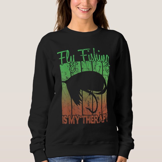 Sweatshirt La Pêche À La Volée Est Mon Thérapie (Devant)