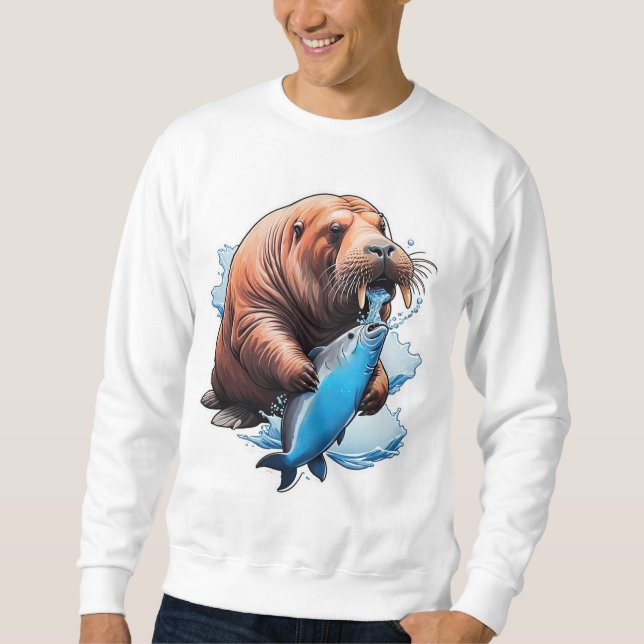 Sweatshirt La Pêche Au Walrus Dans La Mer (Devant)