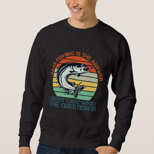 Sweatshirt La Pêche Est La Réponse Qui M'Inquiète De La Quest (Devant)