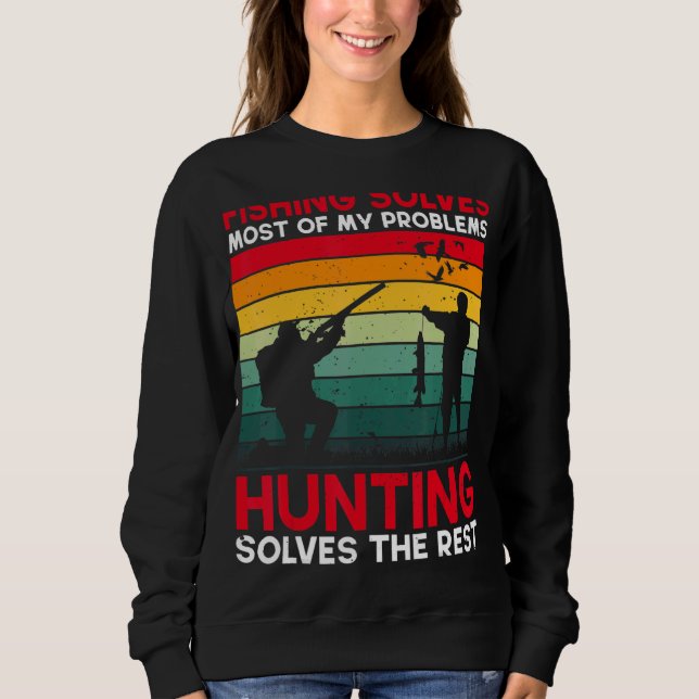 Sweatshirt La Pêche Résout La Plupart De Mes Problèmes De Cha (Devant)
