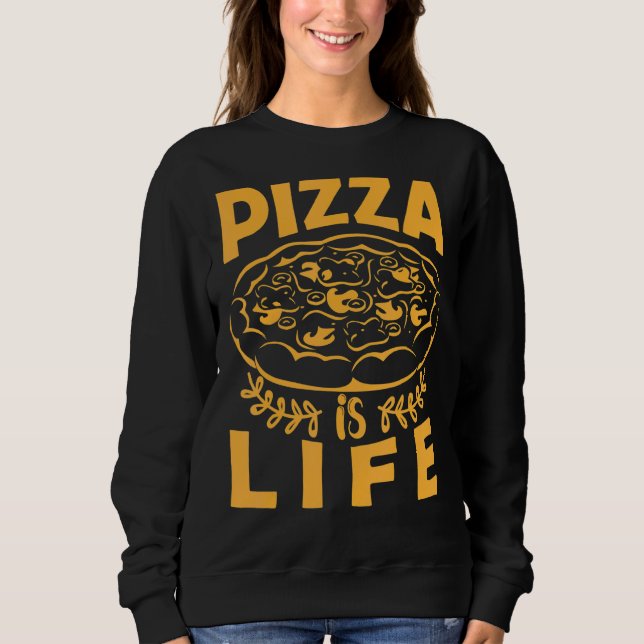 Sweatshirt La Pizza Est La Pizza Foie Pour Les Hommes (Devant)