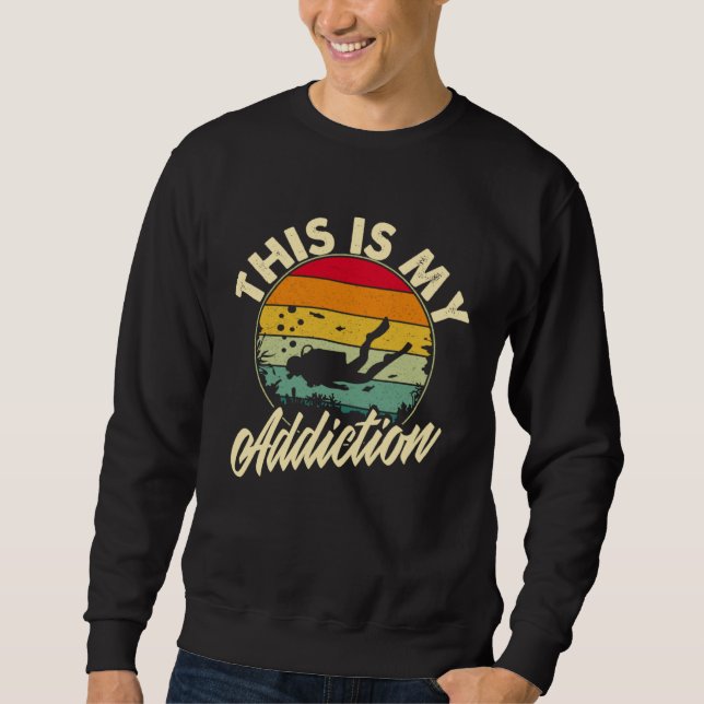 Sweatshirt La plongée en grotte est mon addiction plongée en  (Devant)