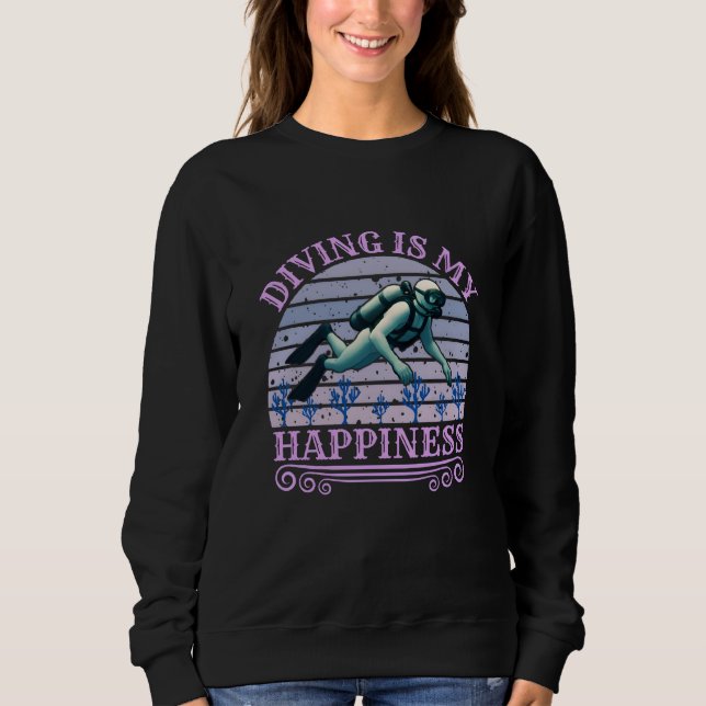 Sweatshirt la plongée est mon bonheur (Devant)