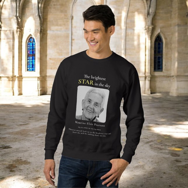 Sweatshirt la plus brillante étoile photo souvenir pull (the brightest star in the sky , photo memorial sweater )