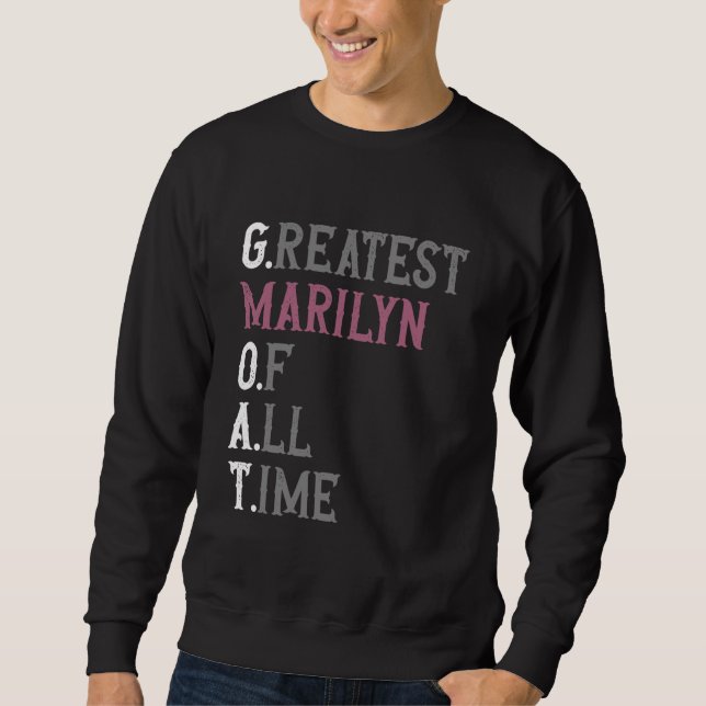 Sweatshirt La plus grande Marilyn de tous les temps  GOAT  Ma (Devant)
